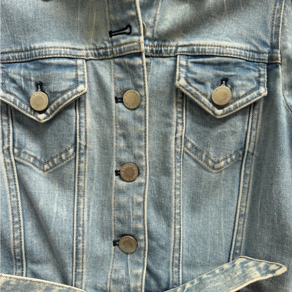 Alice + Olivia Light Blue Denim Mini Dress - Picture 6 of 10